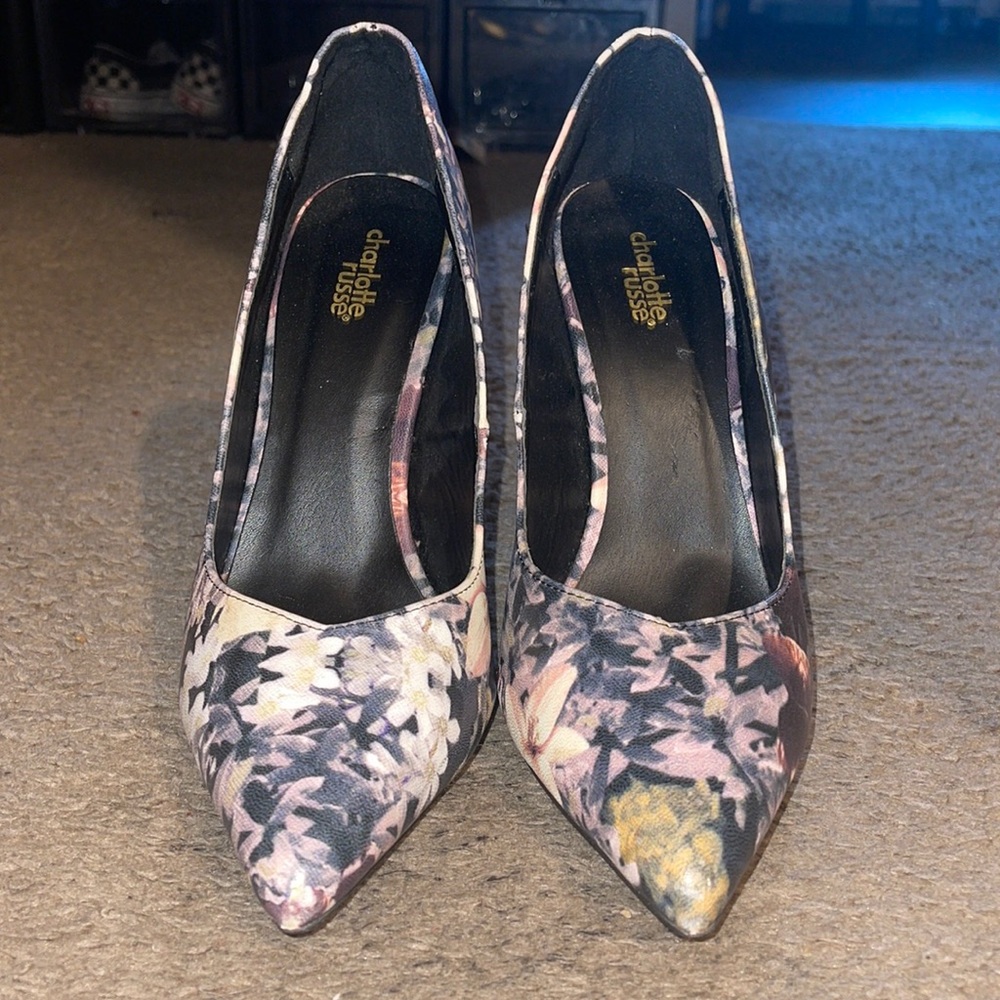 Charlotte Russe Floral Heels